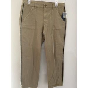NWT LUCKY Brand Men Women Khaki Chino Pants Side Stripe Pockets Size 31